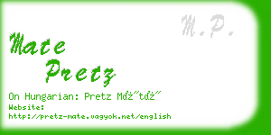 mate pretz business card